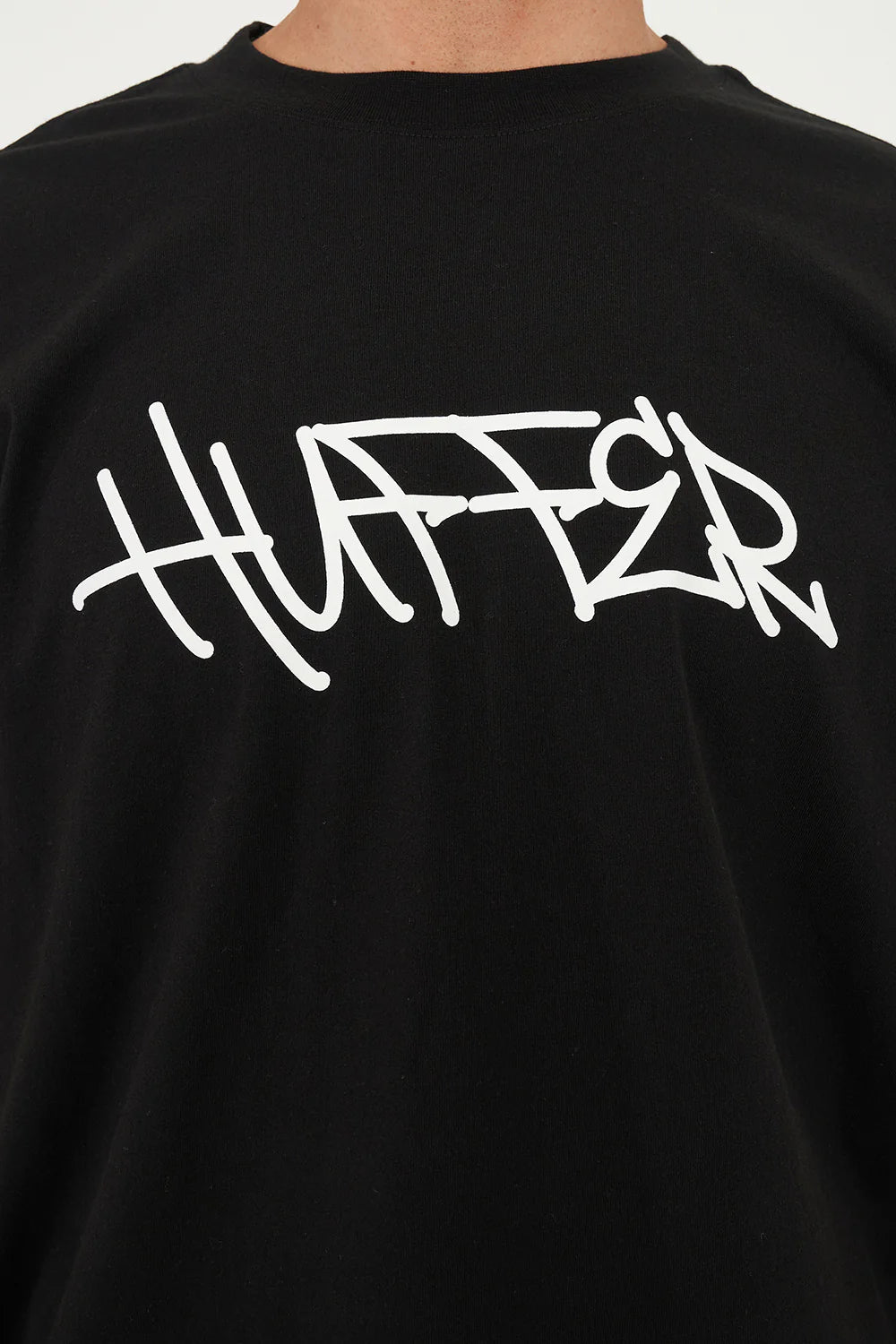 HUFFER // Block Tee 220 WAVES BLACK