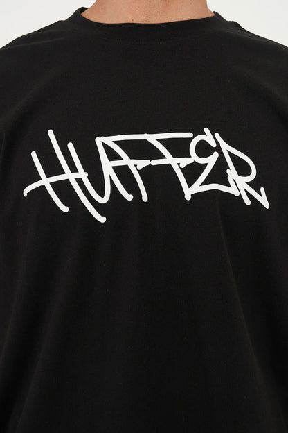 HUFFER // Block Tee 220 WAVES BLACK