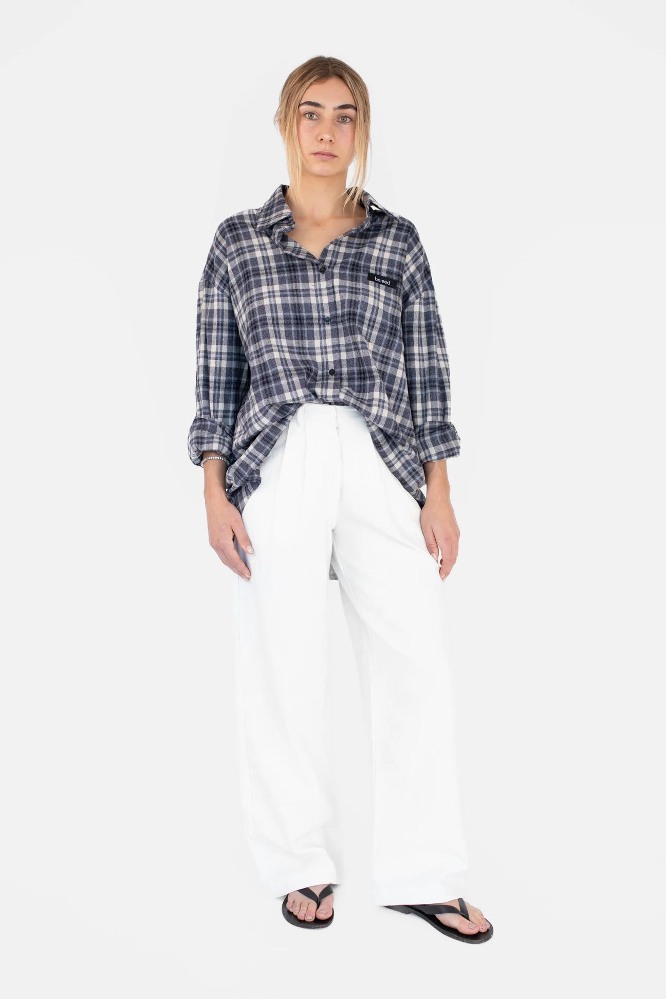 BEIGED // Blue Flannel Shirt