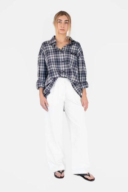 BEIGED // Blue Flannel Shirt