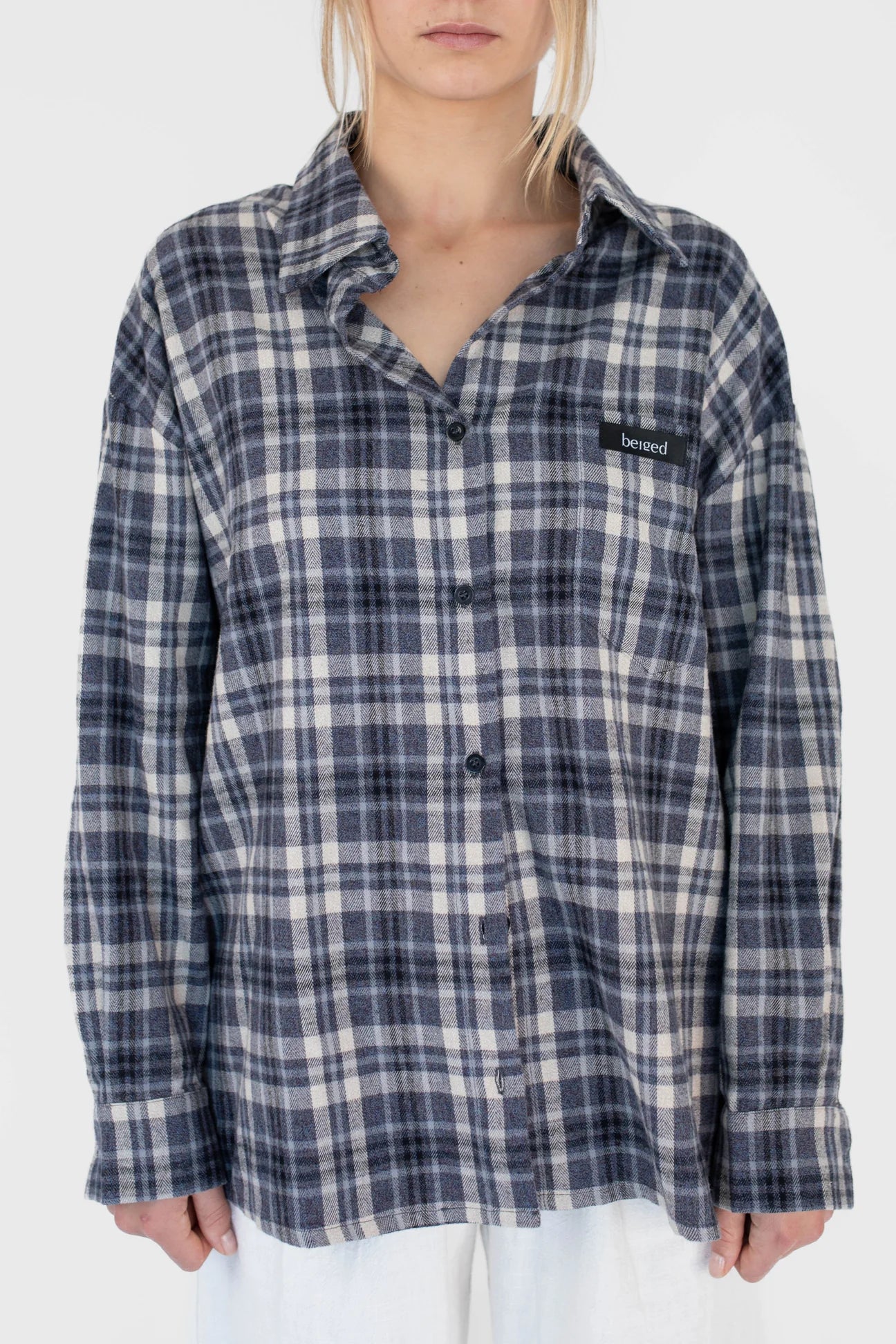 BEIGED // Blue Flannel Shirt