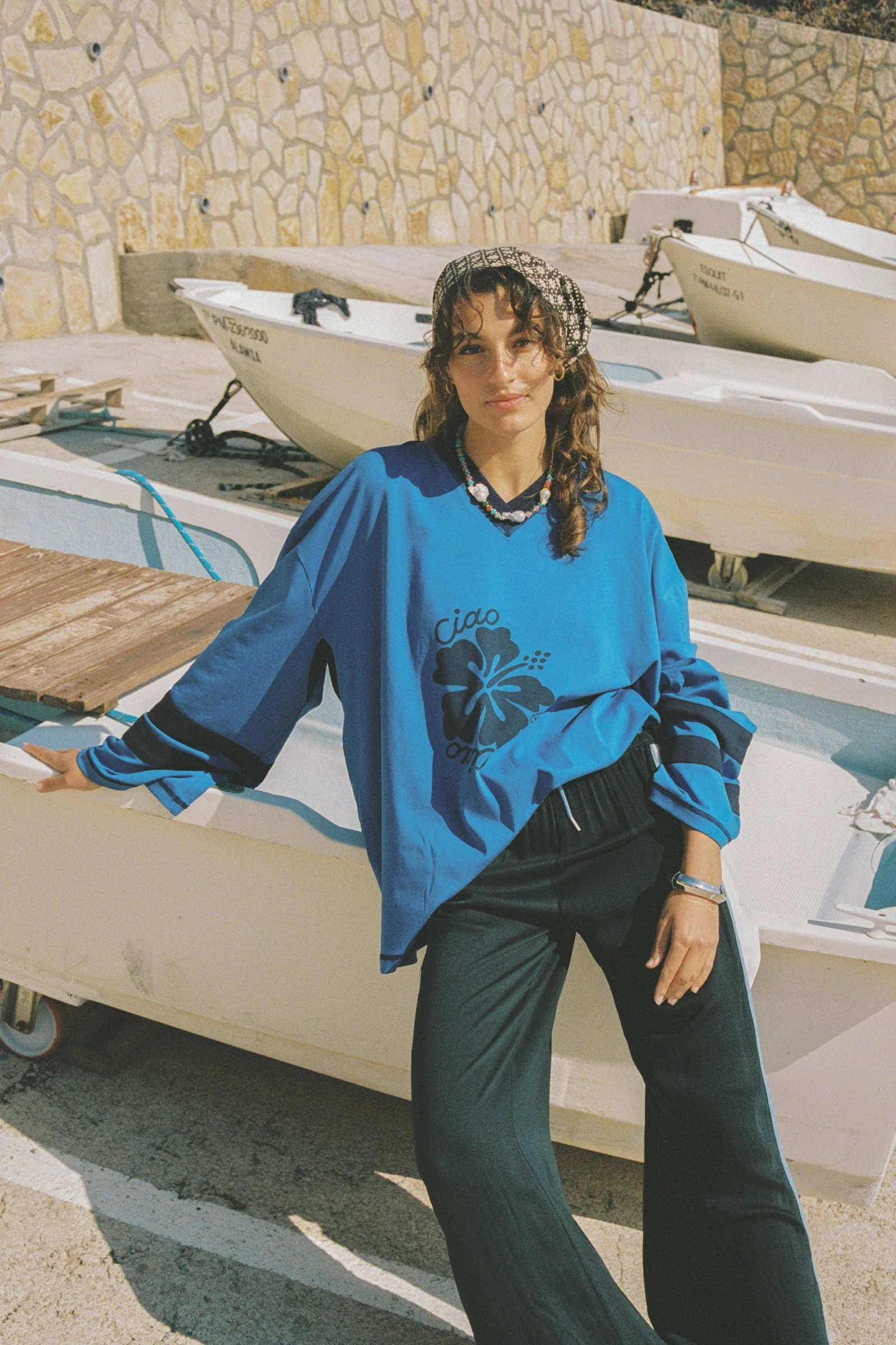 Blue Hibiscus Speedway Tee