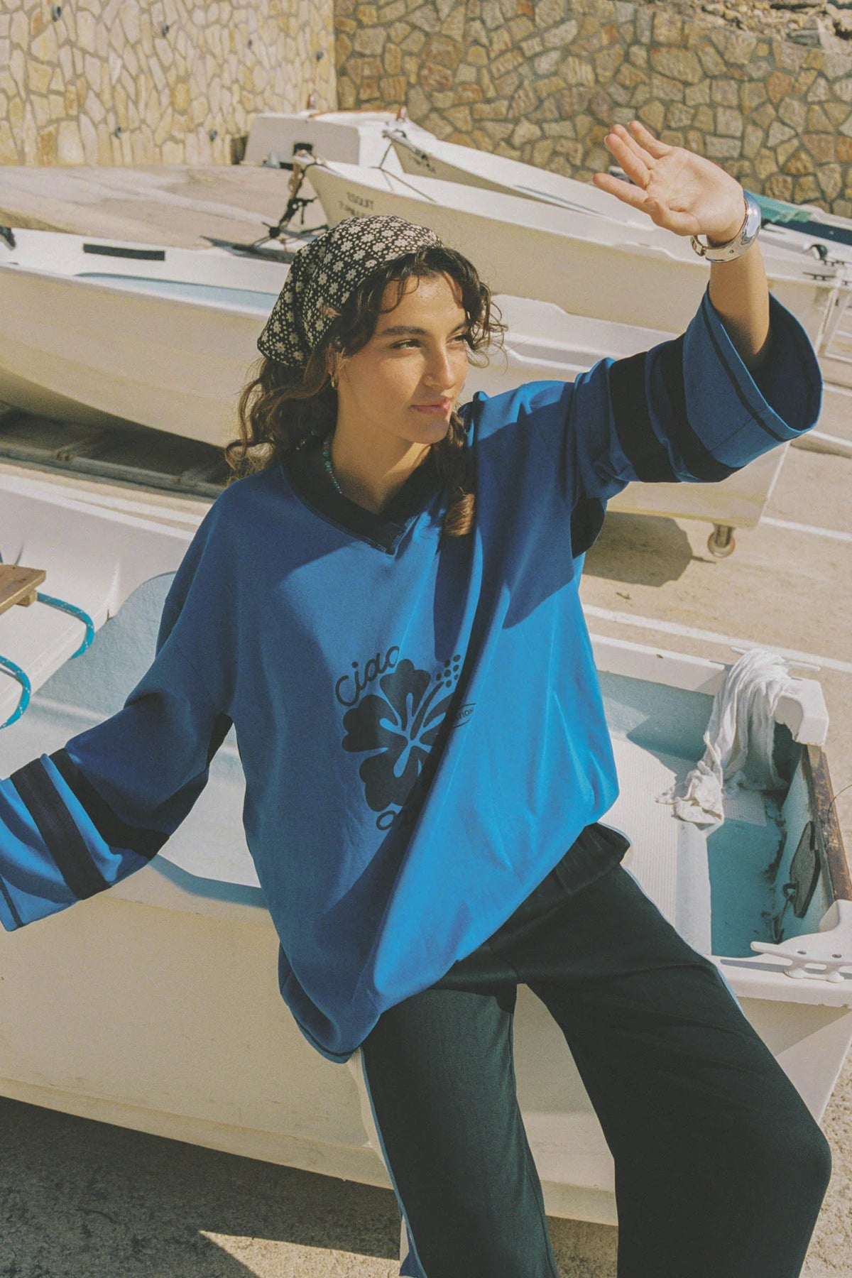 Blue Hibiscus Speedway Tee