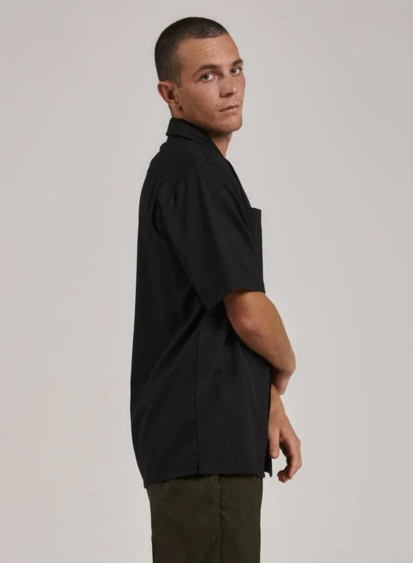 THRILLS // High Standards Bowling Shirt BLACK