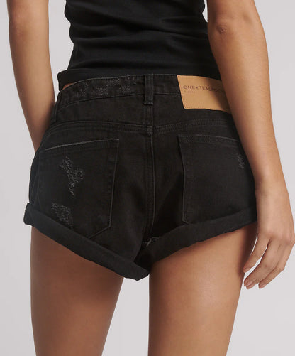 ONE TEASPOON // Bandit Low Waist Short DOUBLE BLACK