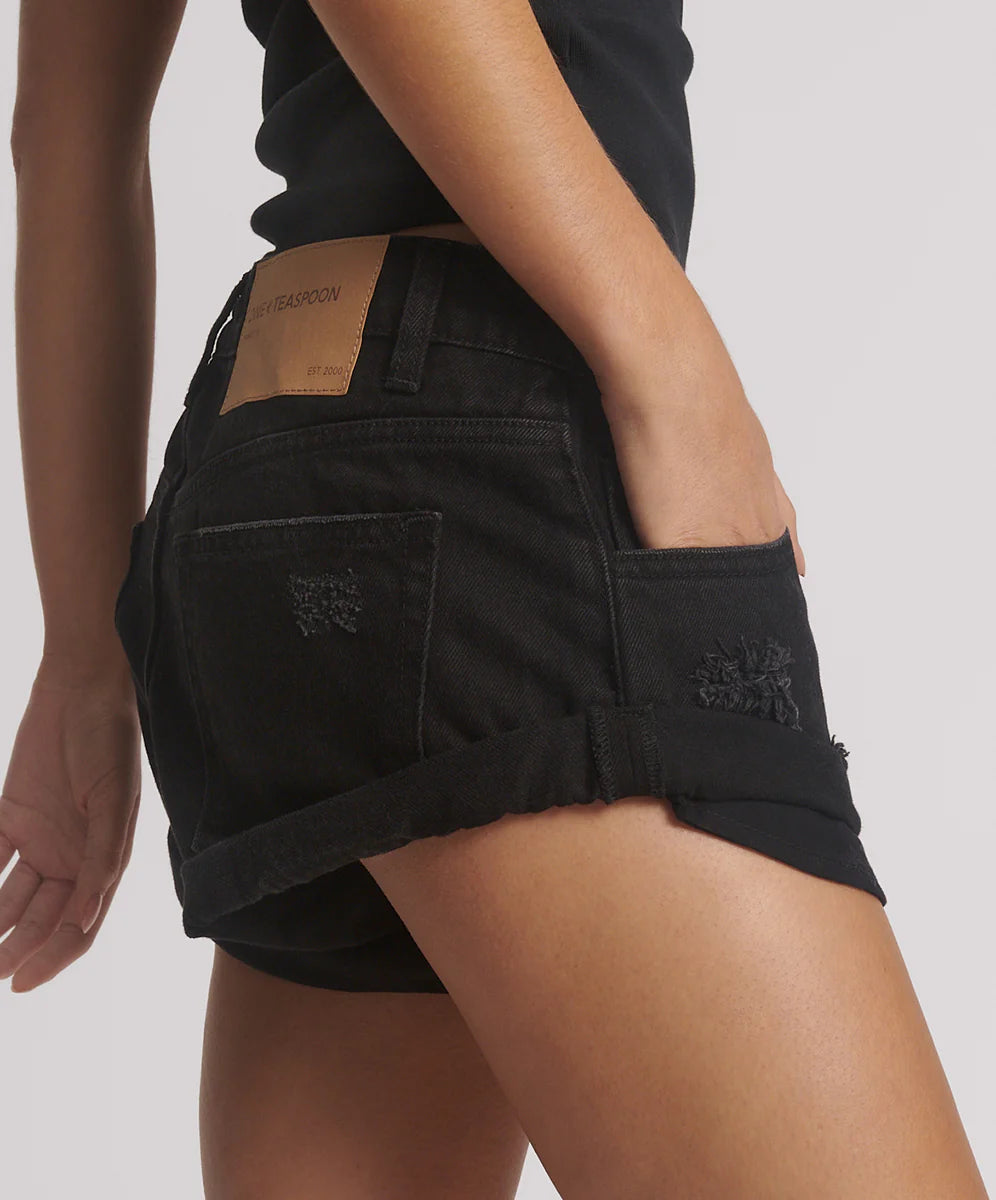 ONE TEASPOON // Bandit Low Waist Short DOUBLE BLACK