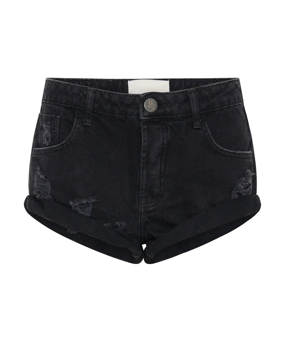 ONE TEASPOON // Bandit Low Waist Short DOUBLE BLACK