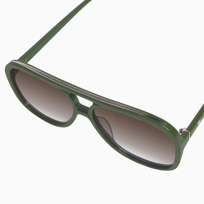 VALLEY // Bang ARMY GREEN W. GOLD METAL/BROWN GRADIENT LENS