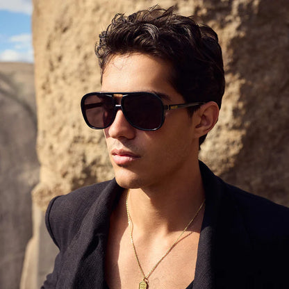 VALLEY // Bang Bang GLOSS BLACK w. GOLD METAL / BLACK GRADIENT LENS