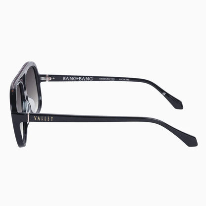 VALLEY // Bang Bang GLOSS BLACK w. GOLD METAL / BLACK GRADIENT LENS