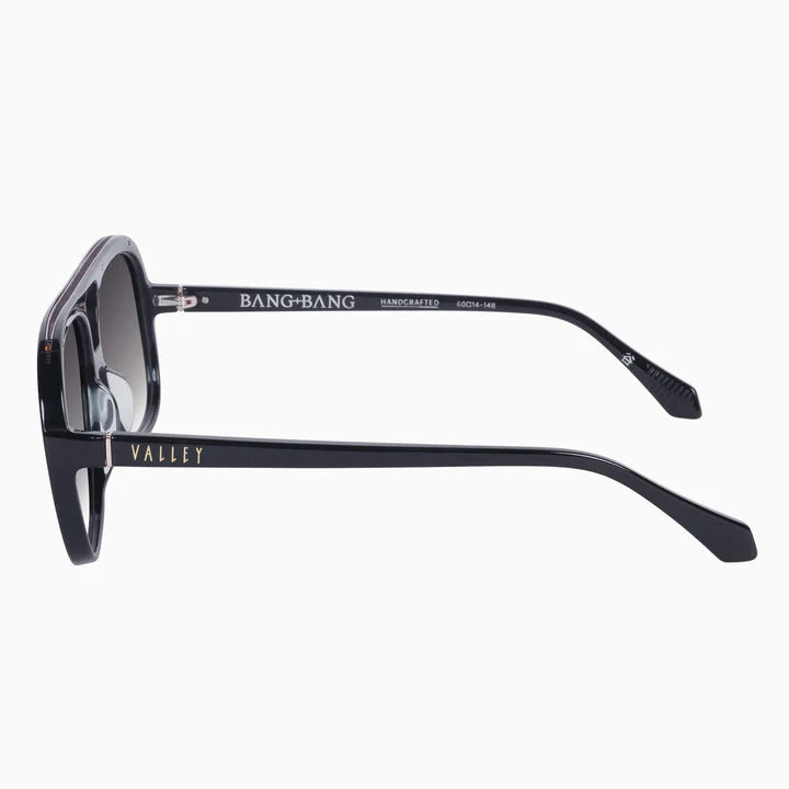 VALLEY // Bang Bang GLOSS BLACK w. GOLD METAL / BLACK GRADIENT LENS