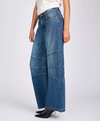 ONE TEASPOON // Mid Waist Barrel Jeans DEEP PACIFICA