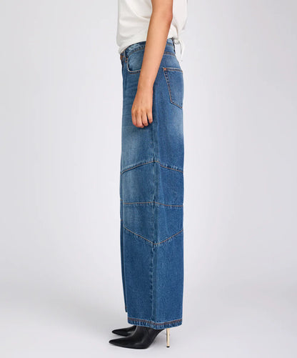 ONE TEASPOON // Mid Waist Barrel Jeans DEEP PACIFICA