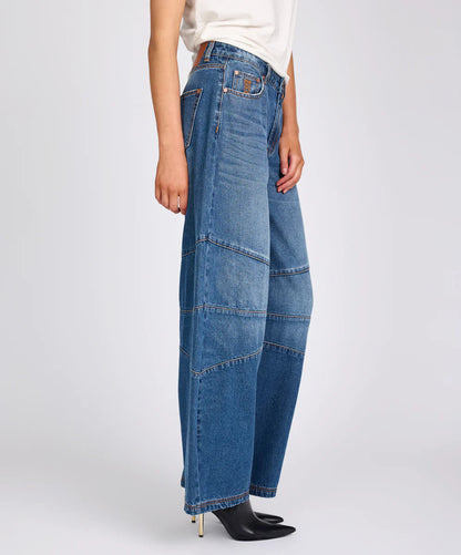 ONE TEASPOON // Mid Waist Barrel Jeans DEEP PACIFICA