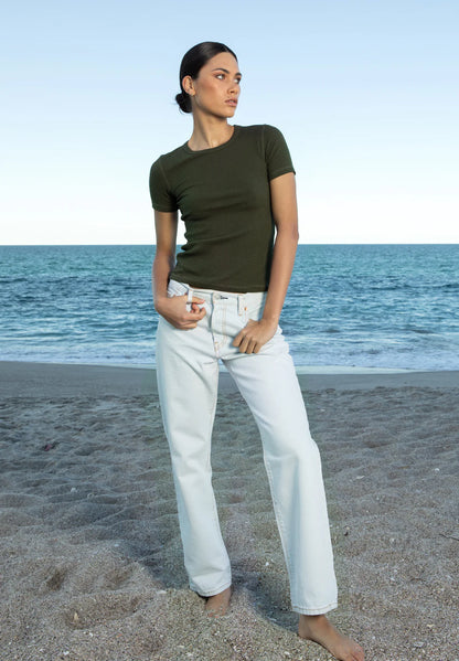 COMMONERS // Base Ribbed SS KHAKI