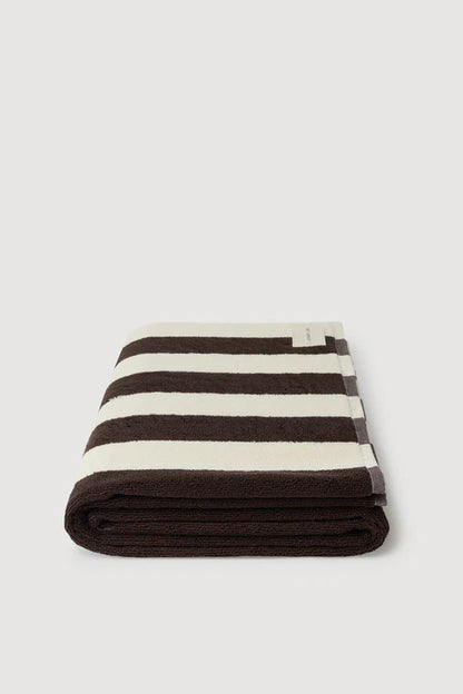 ASSEMBLY LABEL // Cotton Stripe Beach Towel GANACHE CREAM