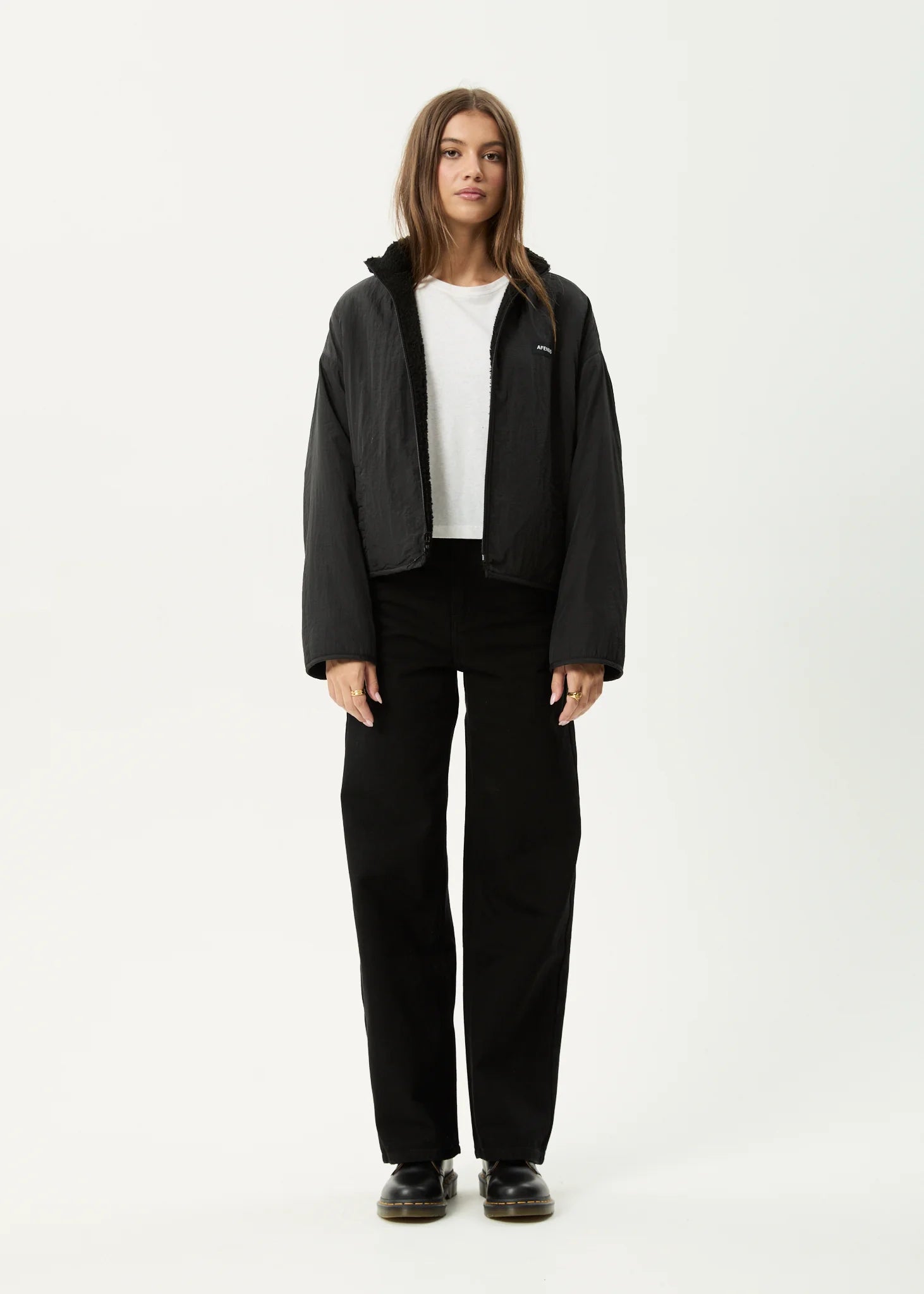 Berlin Reversible Fleece Jacket BLACK