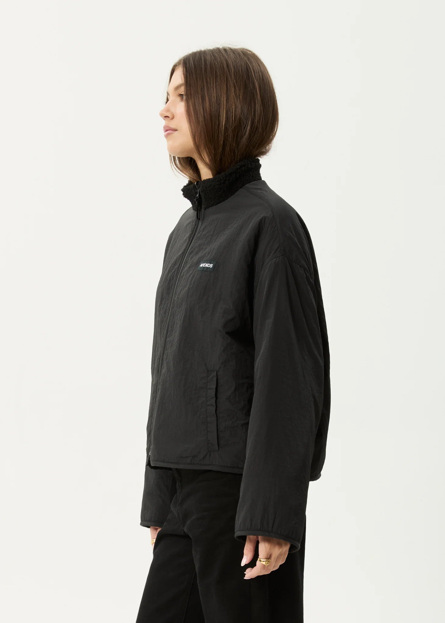 Berlin Reversible Fleece Jacket BLACK