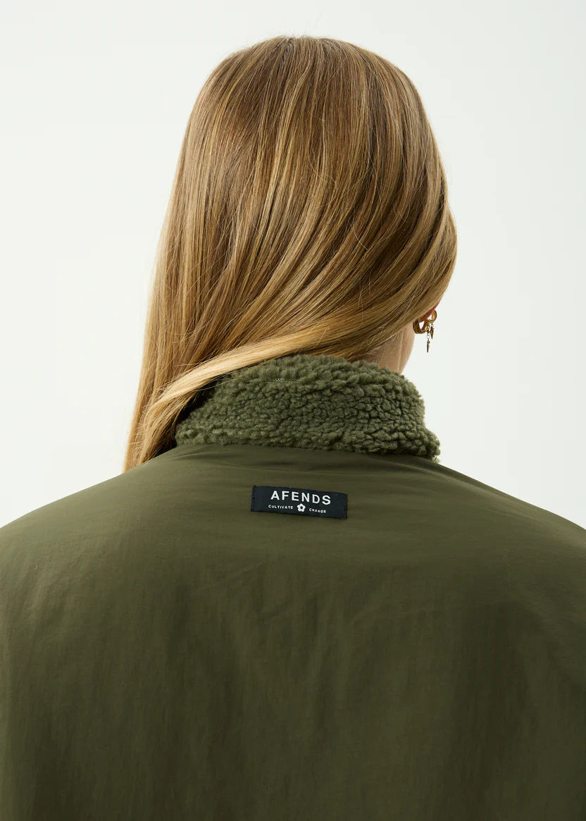 Berlin Reversible Fleece Jacket DEEP OLIVE
