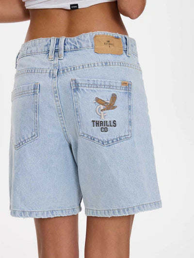 THRILLS // Billie Low Baggy Embro Short SERENITY BLUE