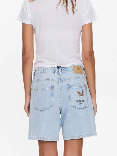 THRILLS // Billie Low Baggy Embro Short SERENITY BLUE