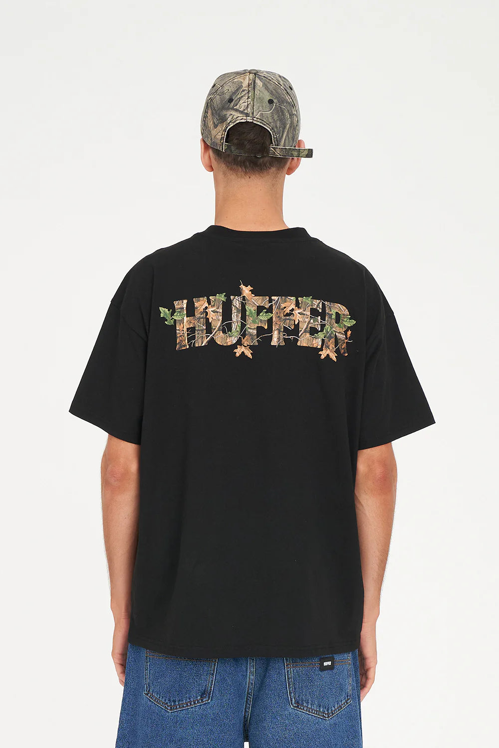 HUFFER // Block Tee 220 Woody BLACK