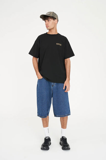 HUFFER // Block Tee 220 Woody BLACK