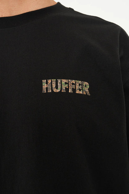 HUFFER // Block Tee 220 Woody BLACK