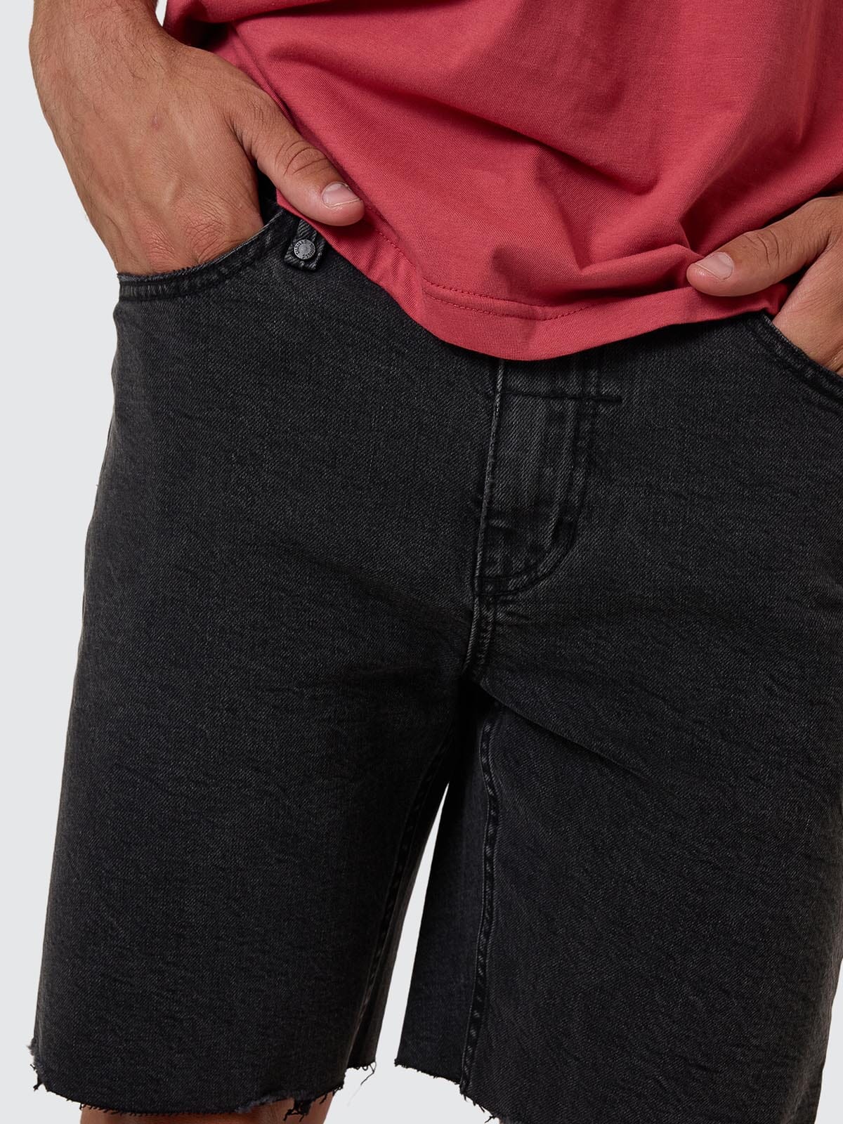 THRILLS // Bones Denim Short ASH BLACK