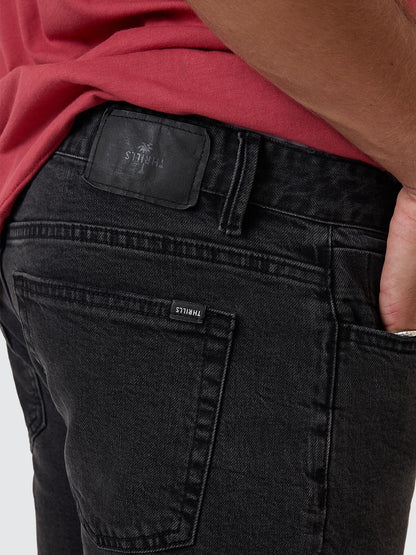 THRILLS // Bones Denim Short ASH BLACK