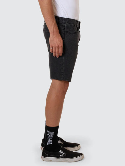 THRILLS // Bones Denim Short ASH BLACK