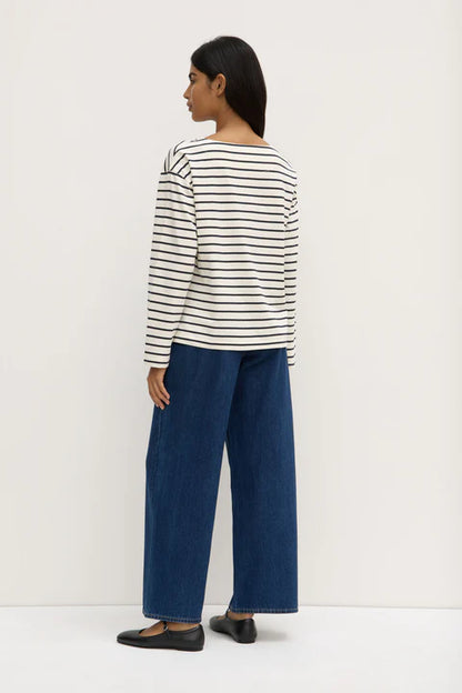 ASSEMBLY LABEL // Bonne LS Tee NAVY WHITE STRIPE