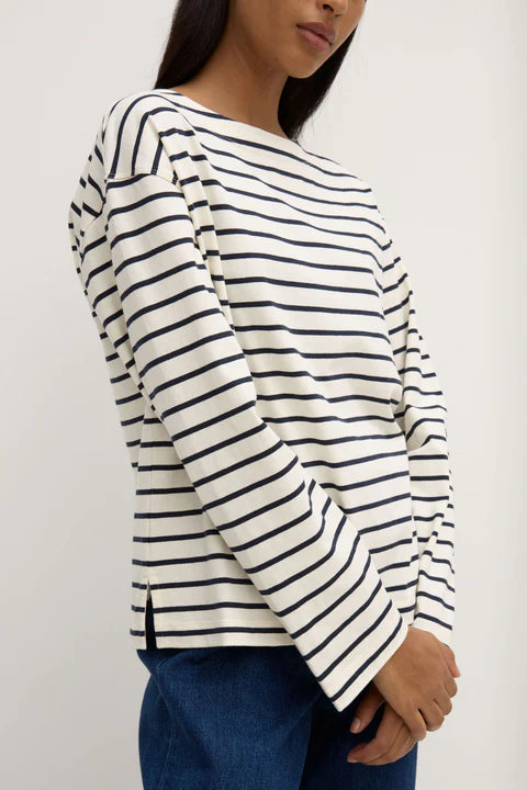 ASSEMBLY LABEL // Bonne LS Tee NAVY WHITE STRIPE
