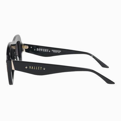 VALLEY // Bowery GLOSS BLACK w. GOLD METAL/BLACK GRADIENT LENS