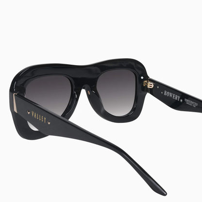 VALLEY // Bowery GLOSS BLACK w. GOLD METAL/BLACK GRADIENT LENS