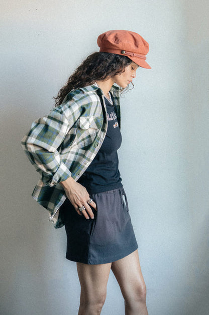 BRIXTON // Bowery Vintage LS Overshirt GREEN/BLUE