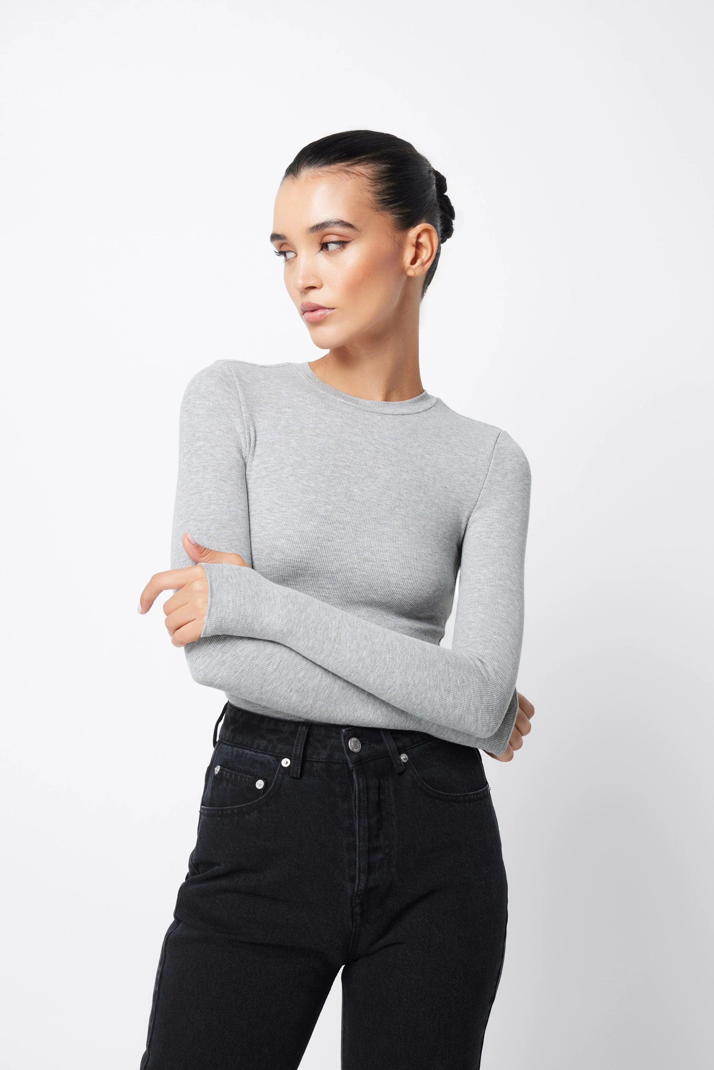 MOSSMAN // Brooklyn Top GREY MARLE