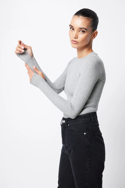 MOSSMAN // Brooklyn Top GREY MARLE
