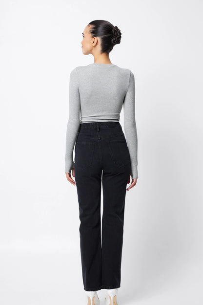 MOSSMAN // Brooklyn Top GREY MARLE