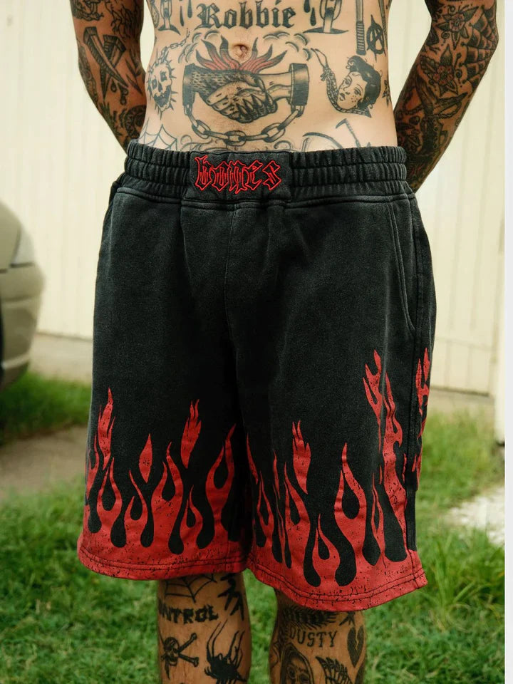 BILLY BONES // Burner Shorts RED/BLACK