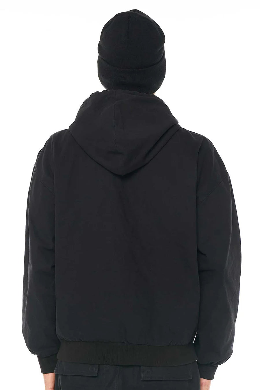 HUFFER // Canvas Zip Hood WASHED BLACK
