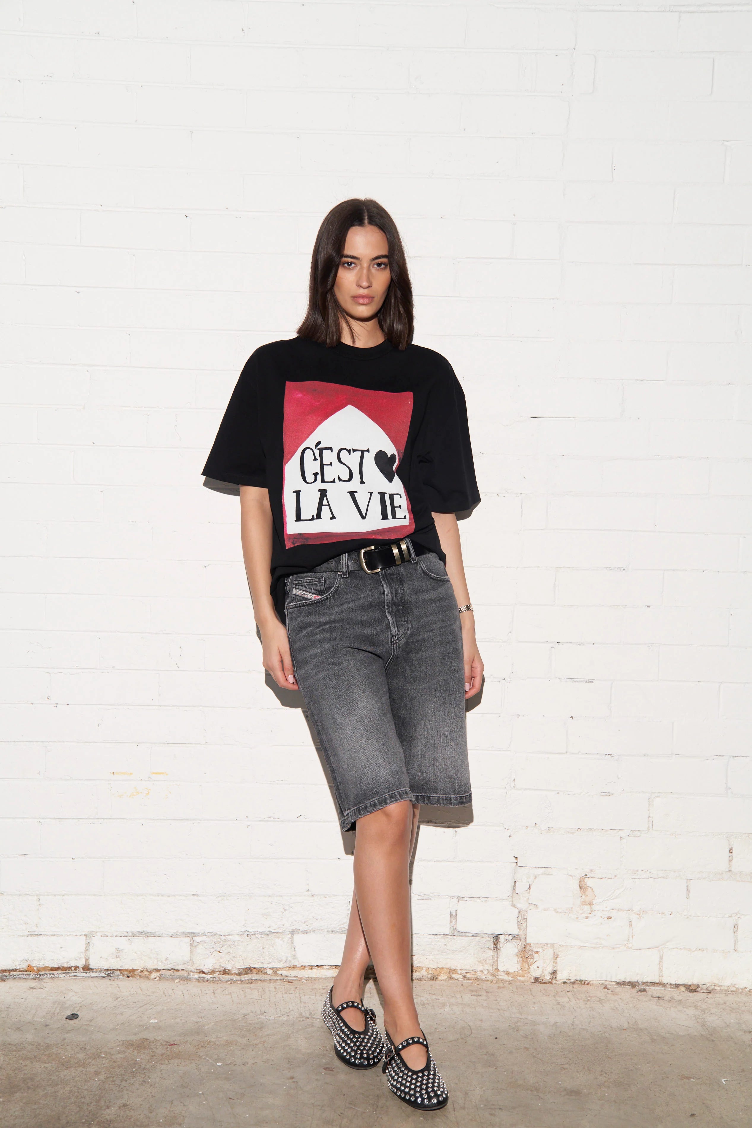 MAKU // C'EST LA VIE Tee Oversized BLACK