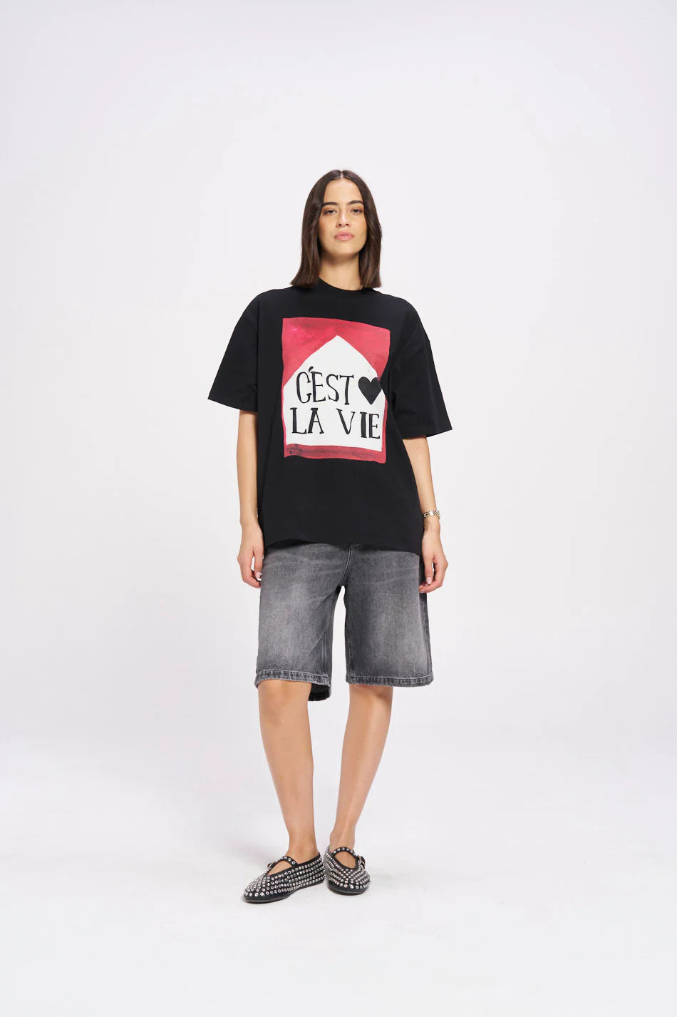 MAKU // C'EST LA VIE Tee Oversized BLACK