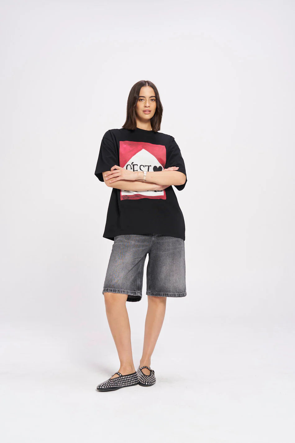 MAKU // C'EST LA VIE Tee Oversized BLACK