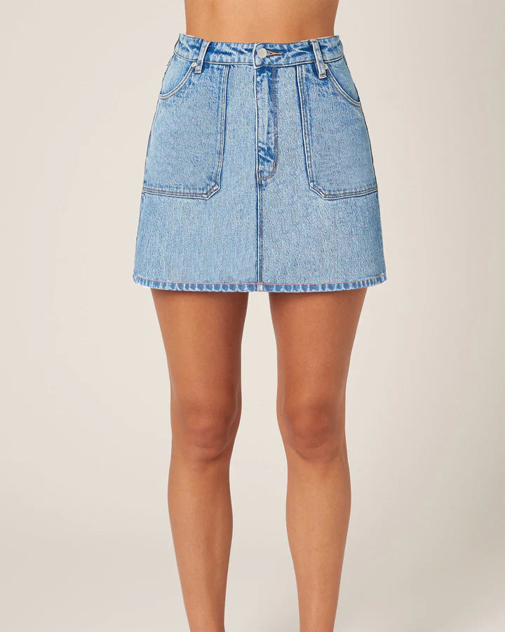 ROLLAS // Classic Mini Skirt OLD STONE LIGHT VINTAGE BLUE