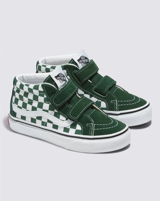 VANS // Kids SK8-Mid Rise Velcro CHECKERBOARD MOUNTAIN VIEW