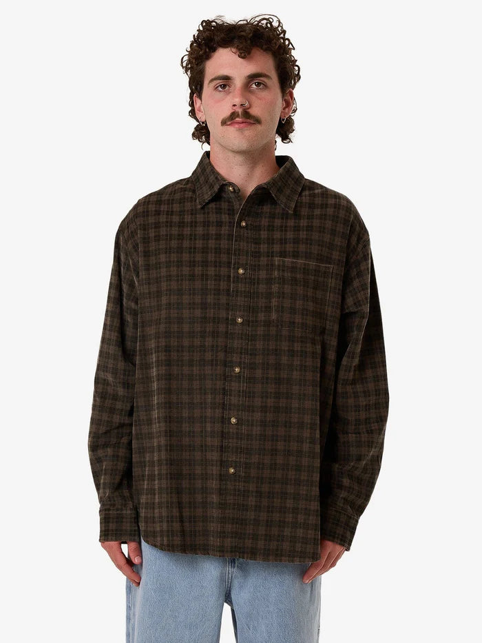 THRILLS // Union Cord Check Long Sleeve Shirt FALCON