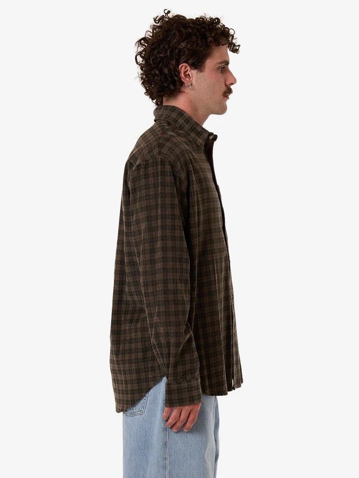 THRILLS // Union Cord Check Long Sleeve Shirt FALCON