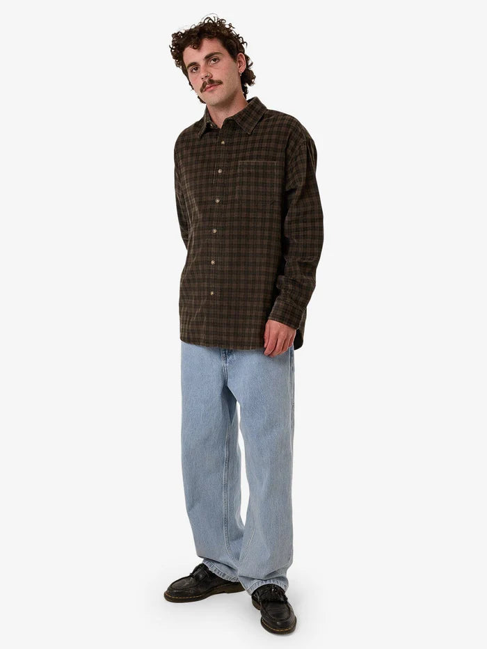 THRILLS // Union Cord Check Long Sleeve Shirt FALCON