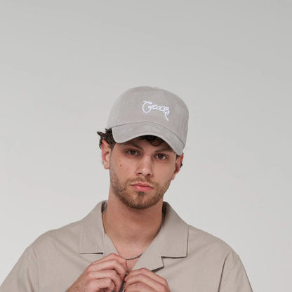 CRATE // Crate Scripted Cord Snapback GREY